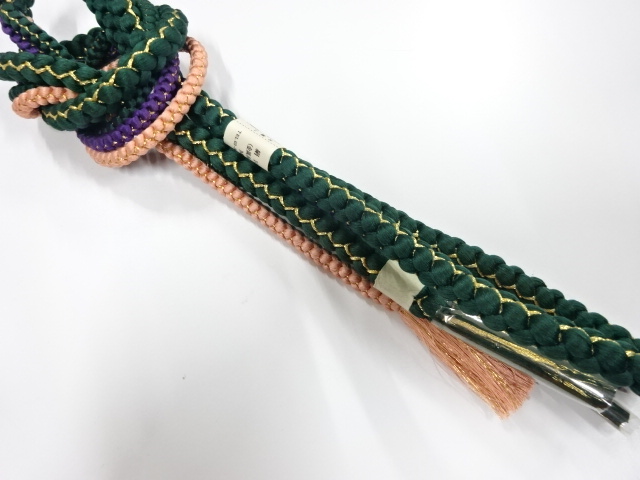 未使用品　正絹　手組帯締め